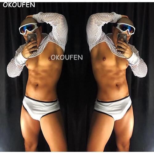 Bar club men and women hip hop tide jazz dance suit new sexy dj lead dance ds stage performance costume