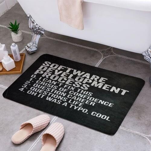 Software Development 3D Print Doormats Rectangle Non-Slip DoorMat Bedroom Kitchen Entrance Print Door rugs Dropshipping