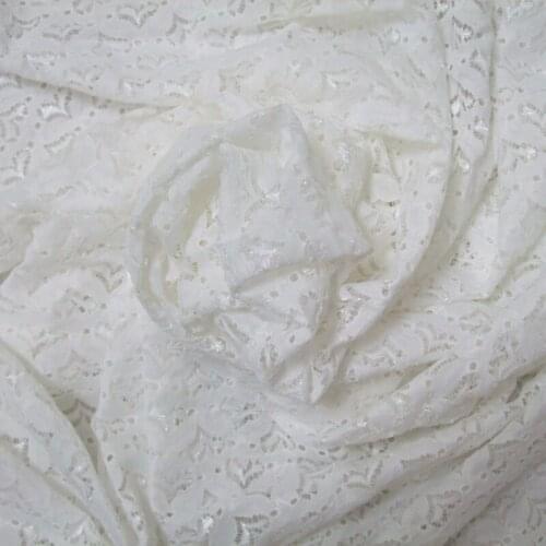 New Arrival 1Yard length 1.5m width double sweet heart white Guipure exquisite lace fabric for skirt dress wedding
