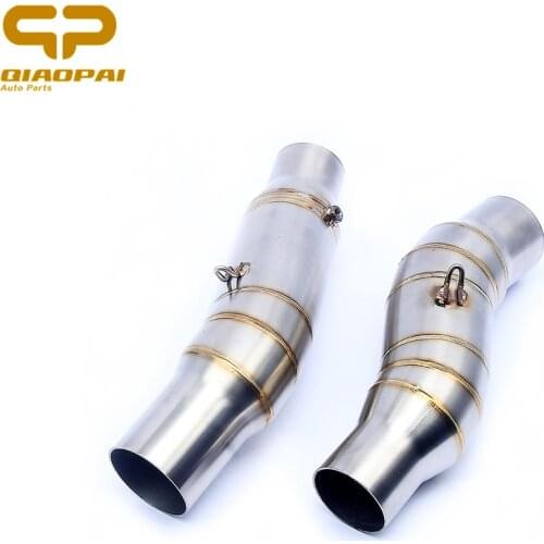 Motorbike Modified Middle Connect Pipe link Exhaust Motorcycle Stainless Steel For Kawasaki Z1000 Accessories 2010-2014 Year