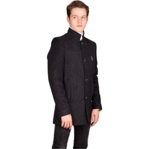 Mens Smoked Leather Zipper Cachet Coat 2021 Autumn Winter Season Outwear High QualitySlimFit Young Style WithFrontButtonClosure