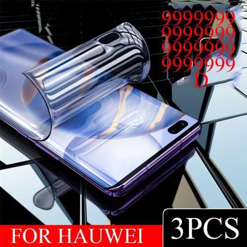 3PCS Screen Protector Soft Hydrogel for Huawei Honor 30 Pro + P40 Pro Plus P40Pro+ Protective Film P30 MATE 30 Camera Lens Glass