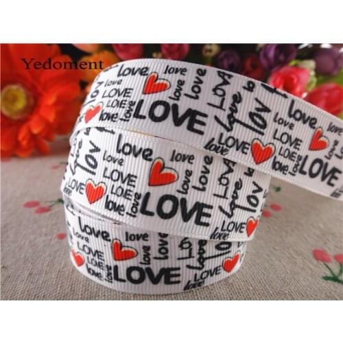 2013 new arrival 7/8'' 22mm valentines printed grosgrain ribbon love heart ribbon gift packaging ribbon 10 yards WQ1010