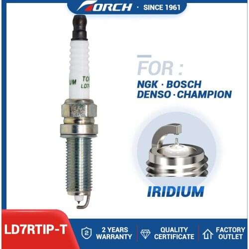 Original Iridium Platinum TORCH LD7RTIP-T for NGK Spark Plug ILKAR7B11 for TOYOTA PRIUS V FIVE 2012-2014 1.8L/1798cc