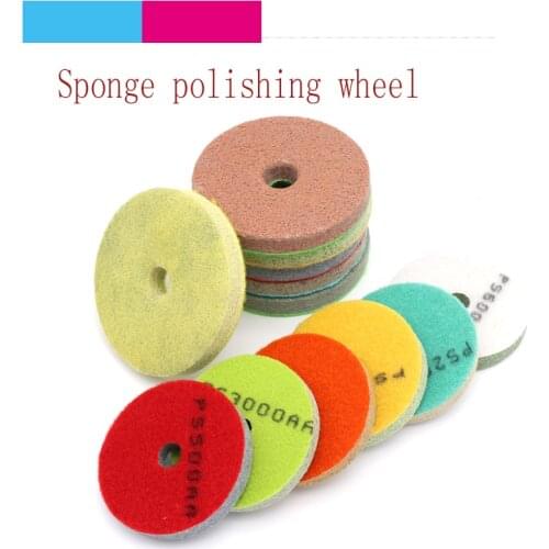 1pcs 8/10cm Polishing Buffing Pad For Jade Stone Marble Sponge Wheel Elastic Plate Soft Stone Polish Tools 150 to 600 Grit