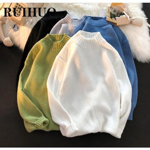 RUIHUO Men's Wool Pullovers