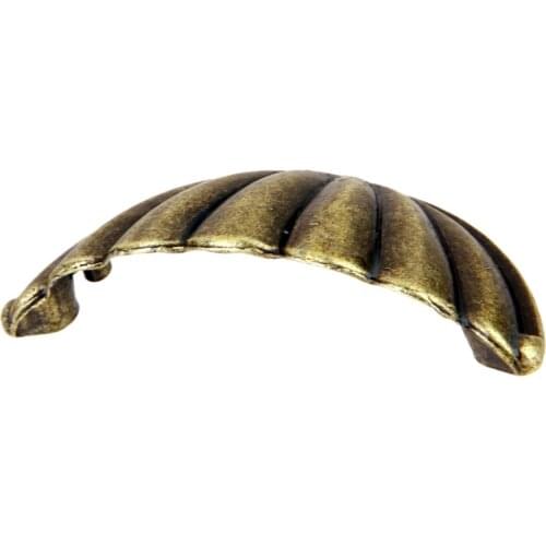 Drawer Wardrobe Kitchen Cabinet Door Pull Handle Shell Knobs Antique Brass