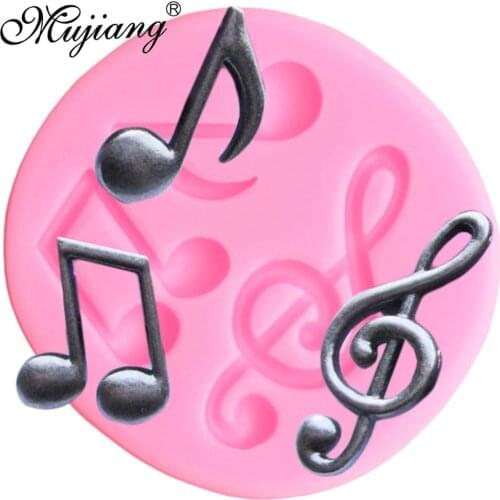 Music Note Silicone Mold Cupcake Topper Fondant Mold DIY Party Cake Decorating Tools Polymer Clay Candy Chocolate Gumpaste Mould