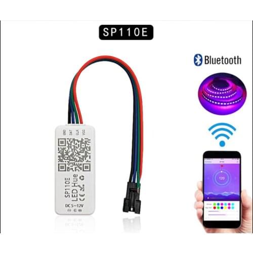 SP110ESmart WIFI BLUETEECH iPhone App DC5-24V RGB LED Dimmable Control driver for Multi Color LED Strip Mini Size Amazn Hot Sale
