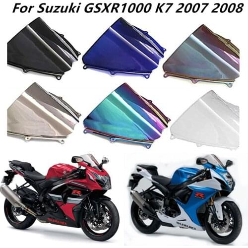 Motorcycle Windshield Windscreen Wind Deflectors Motorbike screen For Suzuki GSXR1000 K7 2007 2008