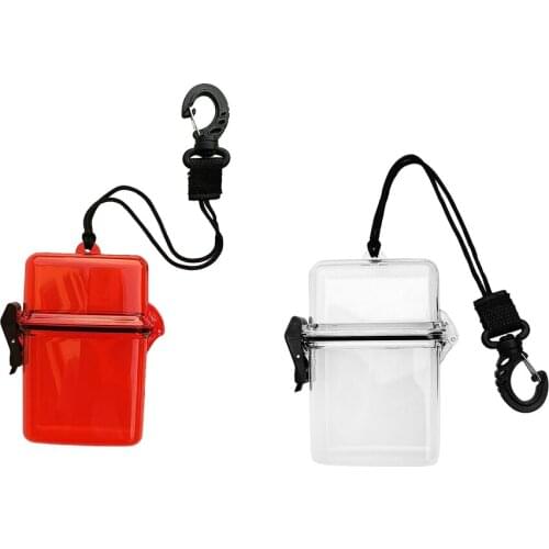 Waterproof Dry Box & Swivel Clip For Scuba Diving Snorkeling Kayak Canoeing