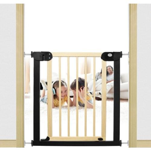 Children Safety Gate Baby Pet Fence Solid Wood Protection Security Stairs Door for kids Dog Cat Isolating Barrier Door