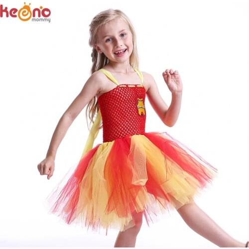 Iron Man Girls Tutu Dress Cartoon Baby Gril Halloween Cosplay Party Dress Handmade Fancy Superhero Inspired Children Clothing