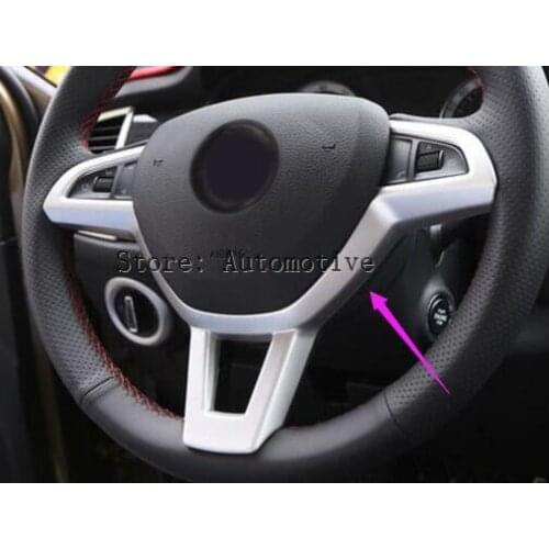 1* ABS Plastic Interior Steering Wheel Button Frame Cover Trim Car Styling Fit for Skoda Kodiaq 2017 - 2018