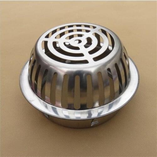 1pc Stainless Steel Circular Balcony Roof Large Anti-blocking Floor Drain Outdoor Rainwater Drainage Floor Drain 15cm