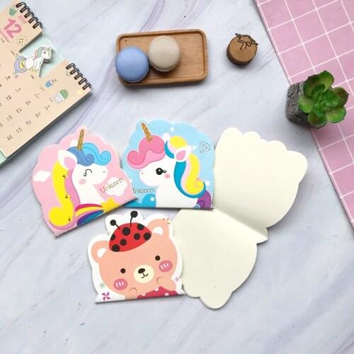 1pcs Cute Unicorn Portable Blank Memo Pads Planner Notepad Student Office School Supply Stationery