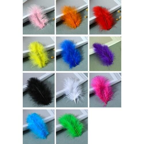 200set 100pcs/set Colorful Feathers Gift Packing Material Box Filler Supplies Diy Craft Wedding Birthday Party Decoration