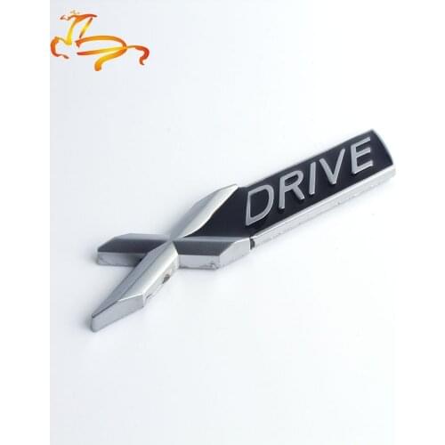 3D Chrome Metal XDRIVE X DRIVE Emblem Logo Sticker Badge Decal Car Styling for BMW X1 X3 X5 X6 E39 E36 E53 E60 E90 F10 F30 E46