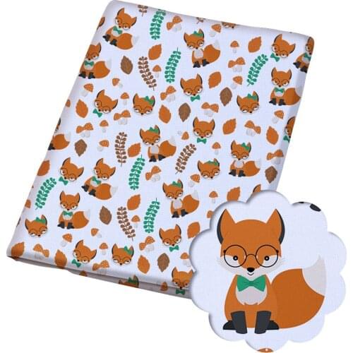 50*140CM Cartoons pattern Polyester cotton Fabric Patchwor Printed for Tissue Kids Home Textile for Sewing Doll Dress Curtain