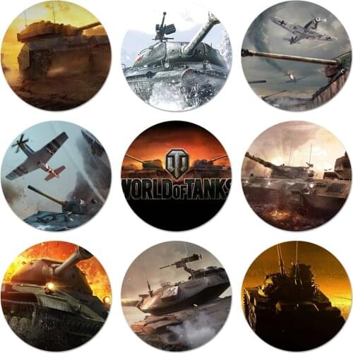 58mm World Of Tanks Amazing Badge Brooch Pin Accessories For Clothes Backpack Decoration gift