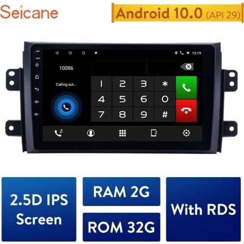 Seicane Android 10.0 2Din 9 inch Touchscreen Car Radio Bluetooth GPS Head Unit for 2006 2007 2008-2012 Suzuki SX4 support OBD2