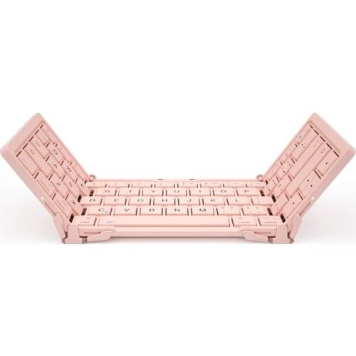Wireless bluetooth three-folding keyboard mute portable ultra-thin mini rechargeable for Apple iPad Android universal
