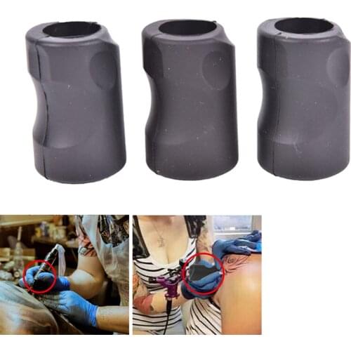 Black Tube Cover Gun Handle Holder Cover Wrap Pad Knuckle Protect Accessories Professional Non-slip Silicone Tattoo Machine Grip