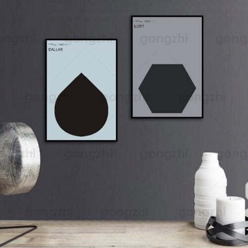 Black Hexagon Polygon Fill Color Canvas Painting Wall Pictures for Living Room and Bedroom Nordic Home Decoration Art Posters an