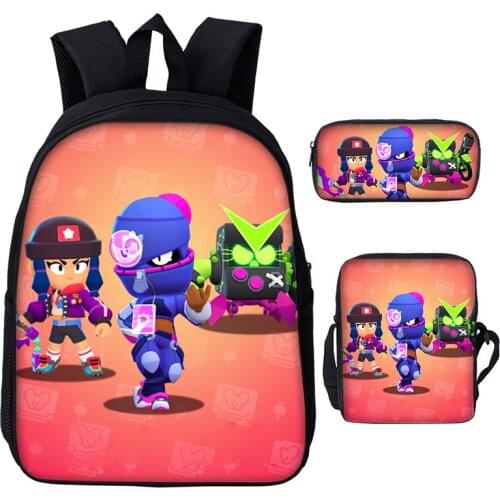 Children School Bags 3D Animal Games Print 3 Pcs/set Kids Backpack Girls Boys Schoolbag Mochila Escolar
