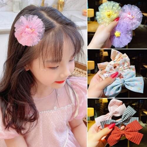 HigoodChildrens hair bb clip headdress flower bow hair bang broken hair clip baby girl lovely hairpin headdress female