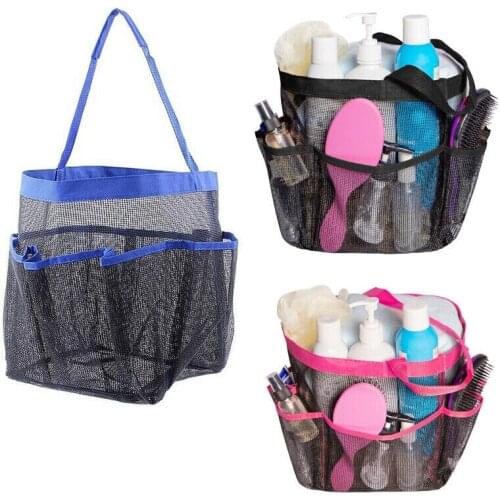Showers Caddy Mesh 8 Pocket Portable Storage Bags Quick Dry Strengthen Oxford Fabric + PVCTravel Tote Carry Gym Dorm Container
