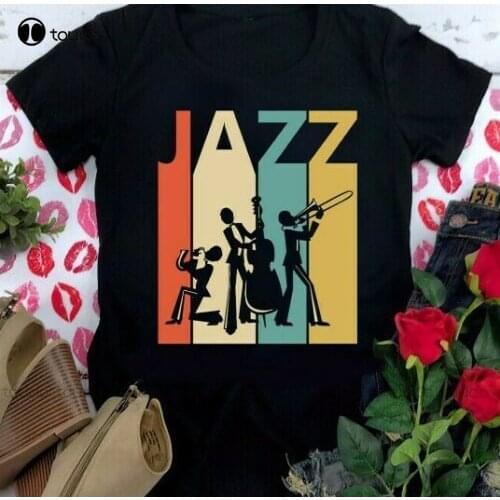 Jazz Music Lovers Musician Vintage Gift Birthday T Shirt Black Tshirts Shirts For Men Cotton Tee Shirts S-5Xl Unisex