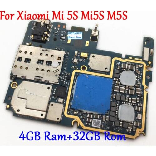 Test Full work Unlocked Mainboard Motherboard With Chips Circuits Flex Cable For Xiaomi Mi 5S MI5S M5S Global Firmware