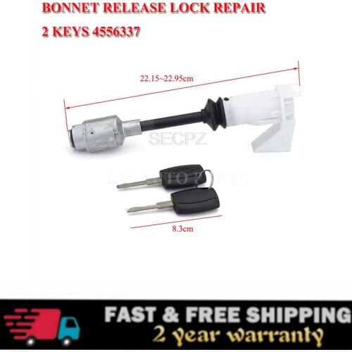 Bonnet Release Lock Set Repair Kit Keys Short Type 4556337 for Ford Focus MK2 2004-2012
