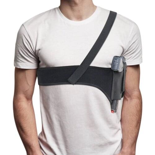 Gun Shoulder Holster Universal Gun Underarm Holder Removable Outdoor Shoulder Pistols Rifle Holster Carry Pouch HuntingAccessory