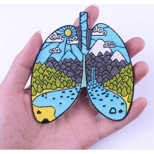 DIY Mountain Trave Patches For Clothing Explore Natural Rivers Embroidered Badge Iron On Patches On Clothes Cloth Custom Patch