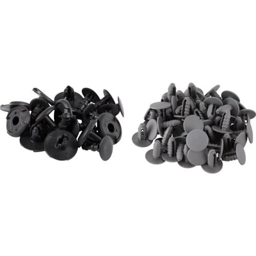 50X 8mm Hole Gray Plastic Rivet Door Push in CLip for Car with 10X CAR Fender Spray Shield Clips Clip for SUZUKI MAZDA