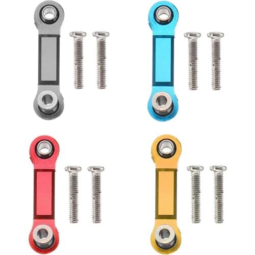 Fit for Wltoys 1/18 RC Model Car Parts Metal Linkage Servo Pull Rod Steering Tie Rod Set with Screws