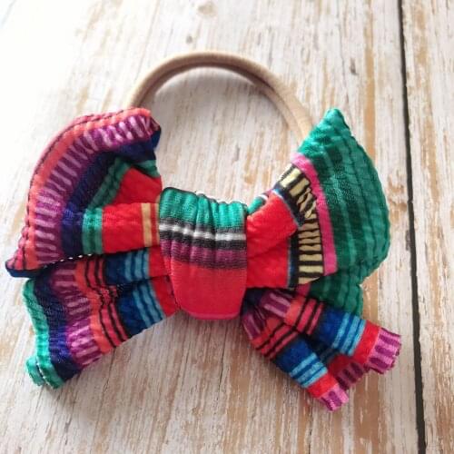 New Baby Girls Bows Headband Stretchy Nylon Headbands for Girls Cute Prints Bows Headband Set Kids Hair Accessories