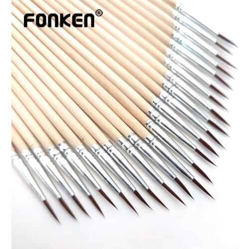 10pcs/set Long Tail Nylonhair Hook Line Pen Art Stationery watercolor painting pen Brush Drawing DIY Art Supplies Paint Pen