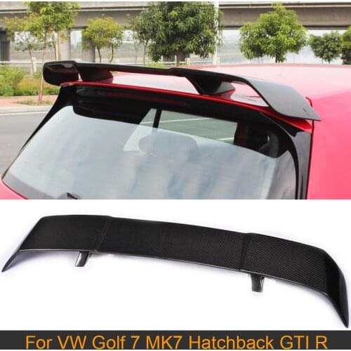 Carbon Fiber Rear Window Roof Spoiler Wing for Volkswagen VW Golf 7 VII MK7 Hatchback GTI R 14-17 Rear Trunk Roof Spoiler FRP
