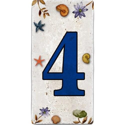 Oscar Stone Decor Natural Stone Door Numbers wall graphics gráficos de parede настенная графика