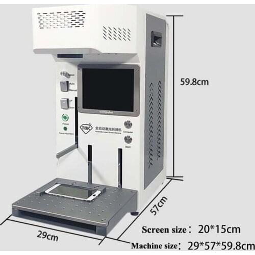 TBK-958A Automatic Intelligent Laser Split Screen Machine LCD Separate Engraving for iPhone 8 8P X XS Max Back Cover Refurbish