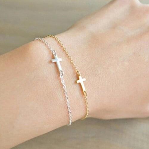 Faith Love Stainless Steel Cross Charm Bracelet Friendship Bracelets For Women Religious Fashion Jewelry