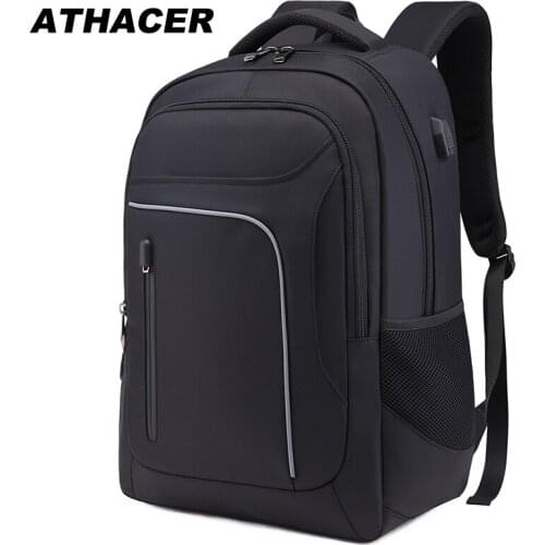 Athacer Waterproof Backpack Anti-thief Durable Laptop Bag Men USB Charging For Travel Business School Bags Women Casual DayPack