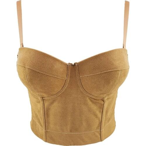 3 Colors New Arrival Autumn Women Sexy Sleeveless Backless Velvet Tops Camisole Ladies Trendy High Street Adjustable Crop Tops