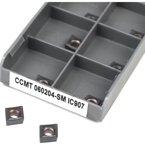 10pcs CCMT060204-SM IC907 CCMT060204-SM IC908 Internal Turning Tool Carbide cutting insert CNC lathe tools Wear-resistant insert