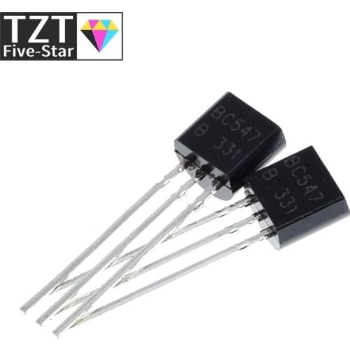 100pcs/bag BC547 TO-92 45V / 0.1A NPN transistor low power