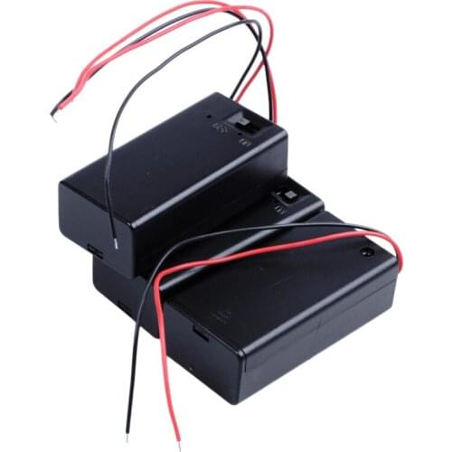 3 Pcs Two Wire Lead On/Off Switch 1 x 9V Battery Cell Case Holder