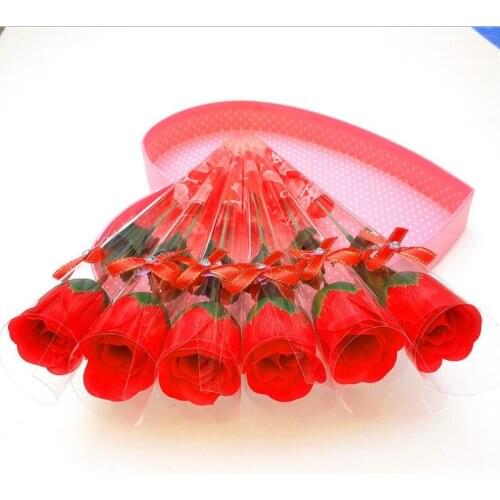 40pcs Simulated Single Rose Soap Flower Creative Soap Decorative Flower Practical Valentine 's Day Gift Event & Party Supplies